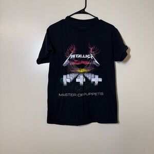 Metallica Master of Puppets Black Men’s Graphic Band Tee